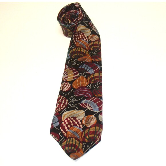 Enrico Battini Men's 100% Silk Necktie 58"L x 3.5"W Geometric Vintage RARE - Picture 2 of 4